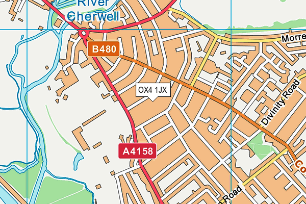 OX4 1JX map - OS VectorMap District (Ordnance Survey) OX4 1JX map - OS VectorMap District (Ordnance Survey)
