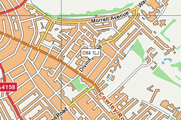 OX4 1LJ map - OS VectorMap District (Ordnance Survey) OX4 1LJ map - OS VectorMap District (Ordnance Survey)