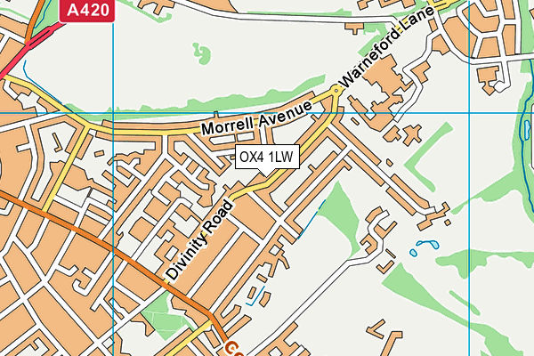 OX4 1LW map - OS VectorMap District (Ordnance Survey) OX4 1LW map - OS VectorMap District (Ordnance Survey)