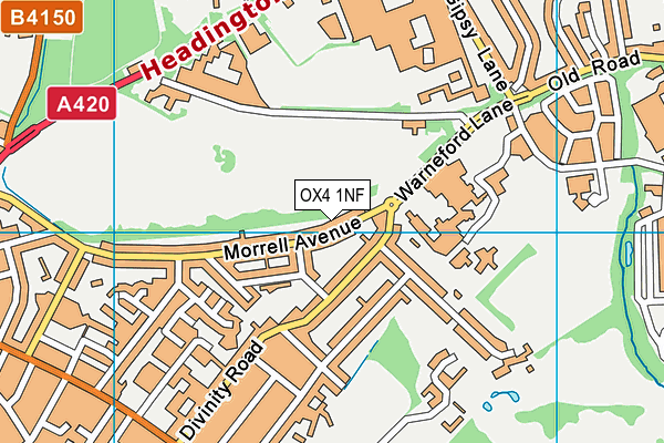 OX4 1NF map - OS VectorMap District (Ordnance Survey)