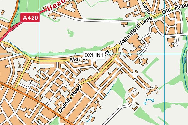 OX4 1NH map - OS VectorMap District (Ordnance Survey) OX4 1NH map - OS VectorMap District (Ordnance Survey)