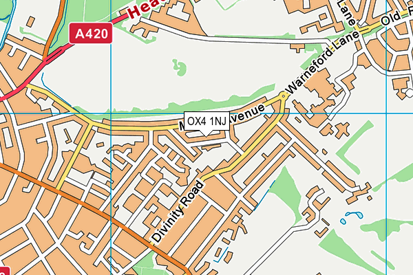 OX4 1NJ map - OS VectorMap District (Ordnance Survey) OX4 1NJ map - OS VectorMap District (Ordnance Survey)