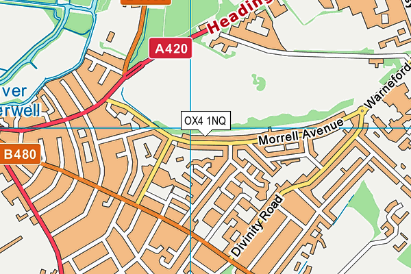 OX4 1NQ map - OS VectorMap District (Ordnance Survey) OX4 1NQ map - OS VectorMap District (Ordnance Survey)