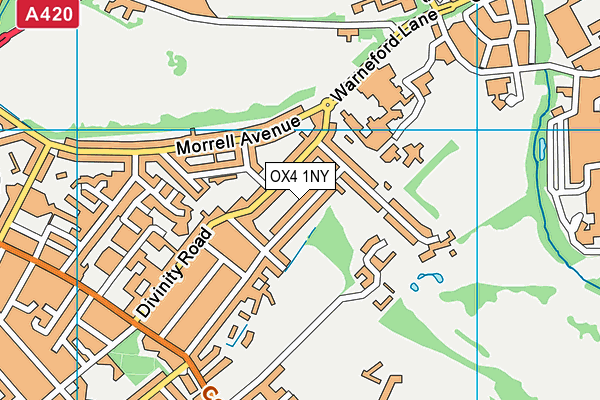 OX4 1NY map - OS VectorMap District (Ordnance Survey) OX4 1NY map - OS VectorMap District (Ordnance Survey)