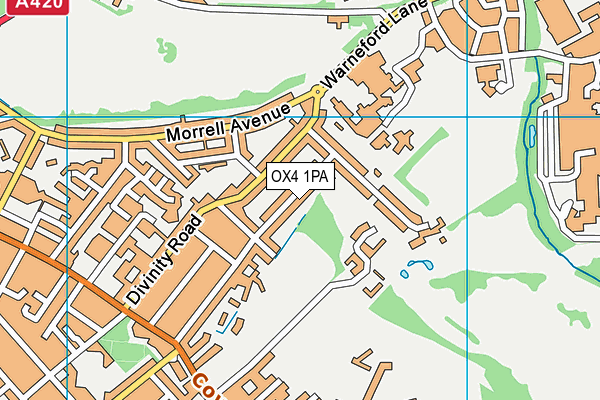 OX4 1PA map - OS VectorMap District (Ordnance Survey) OX4 1PA map - OS VectorMap District (Ordnance Survey)