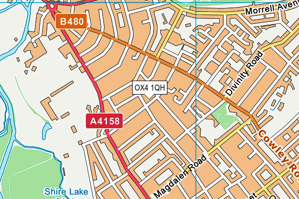 OX4 1QH map - OS VectorMap District (Ordnance Survey) OX4 1QH map - OS VectorMap District (Ordnance Survey)