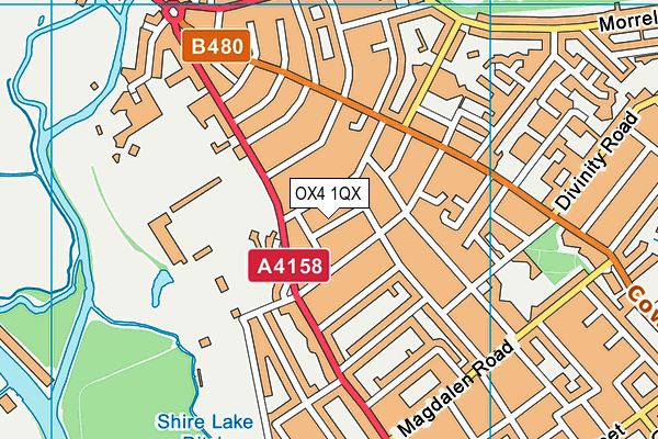 OX4 1QX map - OS VectorMap District (Ordnance Survey) OX4 1QX map - OS VectorMap District (Ordnance Survey)