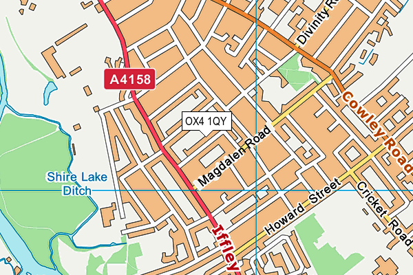 OX4 1QY map - OS VectorMap District (Ordnance Survey) OX4 1QY map - OS VectorMap District (Ordnance Survey)