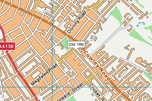 OX4 1RN map - OS VectorMap District (Ordnance Survey) OX4 1RN map - OS VectorMap District (Ordnance Survey)