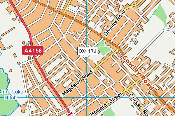 OX4 1RU map - OS VectorMap District (Ordnance Survey) OX4 1RU map - OS VectorMap District (Ordnance Survey)
