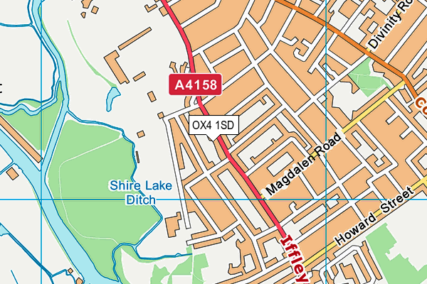 OX4 1SD map - OS VectorMap District (Ordnance Survey) OX4 1SD map - OS VectorMap District (Ordnance Survey)