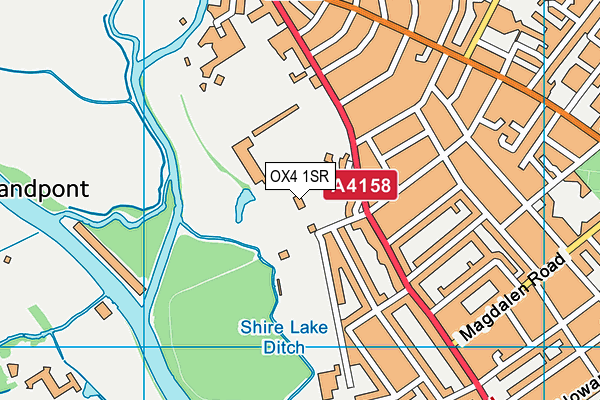 OX4 1SR map - OS VectorMap District (Ordnance Survey) OX4 1SR map - OS VectorMap District (Ordnance Survey)