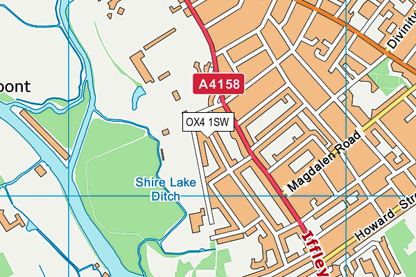 OX4 1SW map - OS VectorMap District (Ordnance Survey) OX4 1SW map - OS VectorMap District (Ordnance Survey)