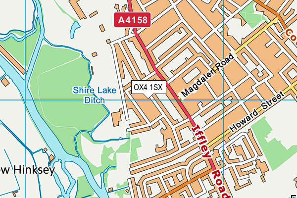OX4 1SX map - OS VectorMap District (Ordnance Survey)