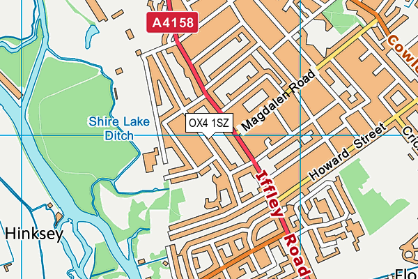 OX4 1SZ map - OS VectorMap District (Ordnance Survey) OX4 1SZ map - OS VectorMap District (Ordnance Survey)