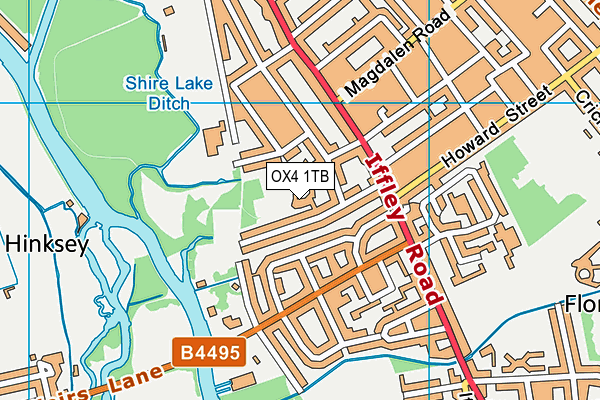 OX4 1TB map - OS VectorMap District (Ordnance Survey) OX4 1TB map - OS VectorMap District (Ordnance Survey)