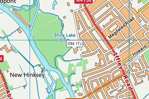 OX4 1TJ map - OS VectorMap District (Ordnance Survey) OX4 1TJ map - OS VectorMap District (Ordnance Survey)