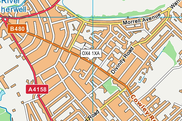 OX4 1XA map - OS VectorMap District (Ordnance Survey) OX4 1XA map - OS VectorMap District (Ordnance Survey)