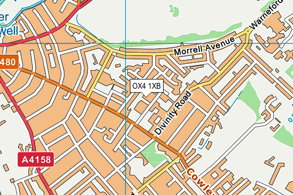 OX4 1XB map - OS VectorMap District (Ordnance Survey) OX4 1XB map - OS VectorMap District (Ordnance Survey)