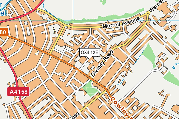 OX4 1XE map - OS VectorMap District (Ordnance Survey) OX4 1XE map - OS VectorMap District (Ordnance Survey)