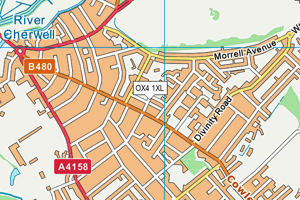 OX4 1XL map - OS VectorMap District (Ordnance Survey) OX4 1XL map - OS VectorMap District (Ordnance Survey)