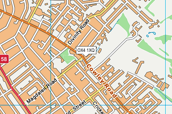 OX4 1XQ map - OS VectorMap District (Ordnance Survey) OX4 1XQ map - OS VectorMap District (Ordnance Survey)