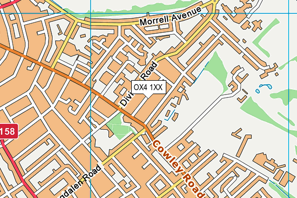 OX4 1XX map - OS VectorMap District (Ordnance Survey) OX4 1XX map - OS VectorMap District (Ordnance Survey)