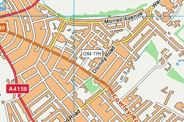 OX4 1YH map - OS VectorMap District (Ordnance Survey) OX4 1YH map - OS VectorMap District (Ordnance Survey)