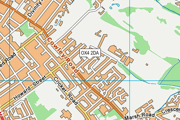 OX4 2DA map - OS VectorMap District (Ordnance Survey) OX4 2DA map - OS VectorMap District (Ordnance Survey)