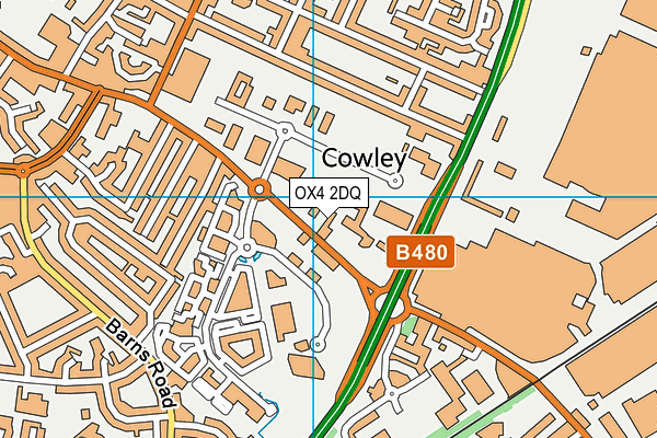 OX4 2DQ map - OS VectorMap District (Ordnance Survey) OX4 2DQ map - OS VectorMap District (Ordnance Survey)