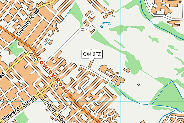OX4 2FZ map - OS VectorMap District (Ordnance Survey) OX4 2FZ map - OS VectorMap District (Ordnance Survey)