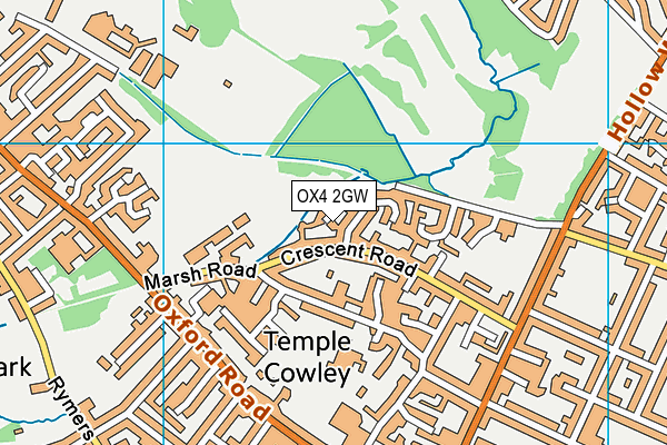 OX4 2GW map - OS VectorMap District (Ordnance Survey) OX4 2GW map - OS VectorMap District (Ordnance Survey)