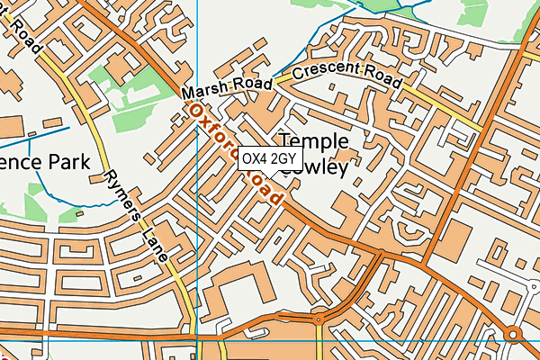 OX4 2GY map - OS VectorMap District (Ordnance Survey) OX4 2GY map - OS VectorMap District (Ordnance Survey)