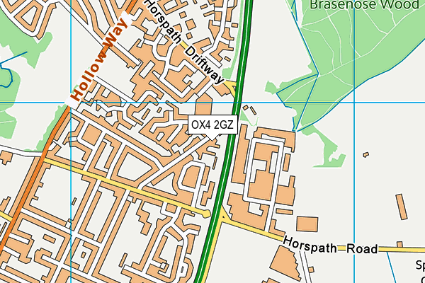 OX4 2GZ map - OS VectorMap District (Ordnance Survey) OX4 2GZ map - OS VectorMap District (Ordnance Survey)