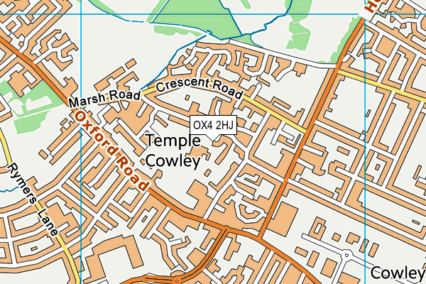 OX4 2HJ map - OS VectorMap District (Ordnance Survey) OX4 2HJ map - OS VectorMap District (Ordnance Survey)