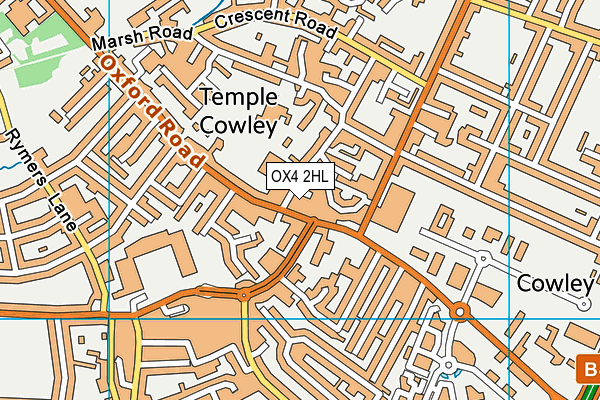 OX4 2HL map - OS VectorMap District (Ordnance Survey) OX4 2HL map - OS VectorMap District (Ordnance Survey)