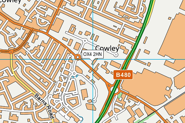 OX4 2HN map - OS VectorMap District (Ordnance Survey) OX4 2HN map - OS VectorMap District (Ordnance Survey)