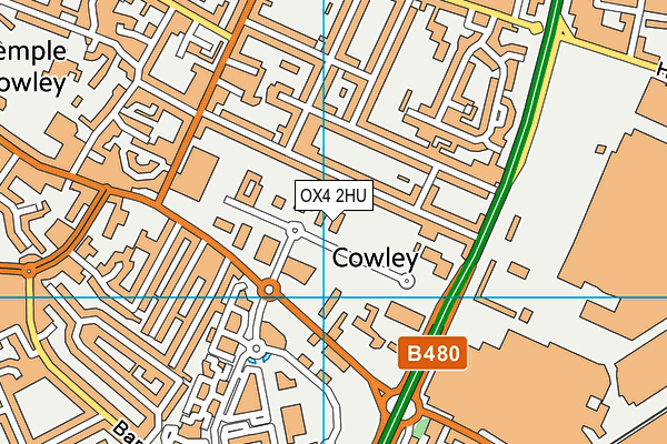 OX4 2HU map - OS VectorMap District (Ordnance Survey) OX4 2HU map - OS VectorMap District (Ordnance Survey)