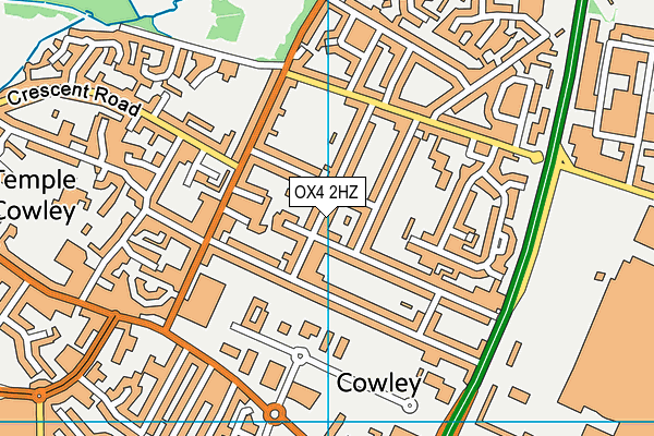 OX4 2HZ map - OS VectorMap District (Ordnance Survey) OX4 2HZ map - OS VectorMap District (Ordnance Survey)