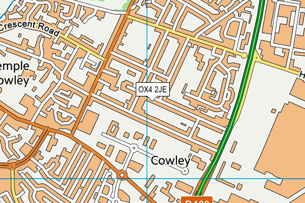 OX4 2JE map - OS VectorMap District (Ordnance Survey) OX4 2JE map - OS VectorMap District (Ordnance Survey)