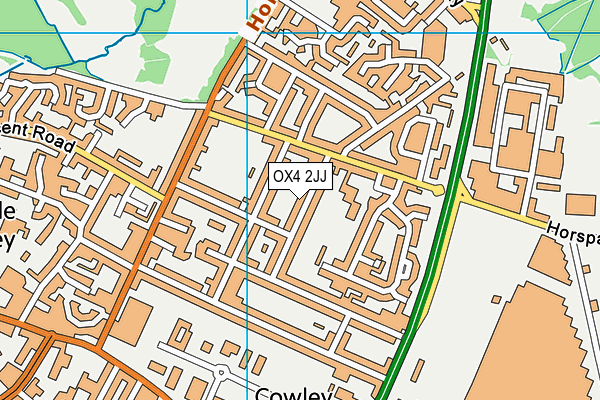 OX4 2JJ map - OS VectorMap District (Ordnance Survey) OX4 2JJ map - OS VectorMap District (Ordnance Survey)