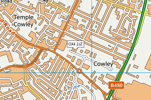 OX4 2JZ map - OS VectorMap District (Ordnance Survey) OX4 2JZ map - OS VectorMap District (Ordnance Survey)