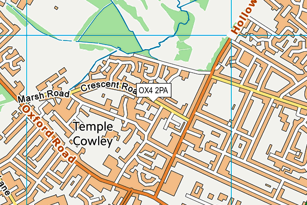 OX4 2PA map - OS VectorMap District (Ordnance Survey) OX4 2PA map - OS VectorMap District (Ordnance Survey)