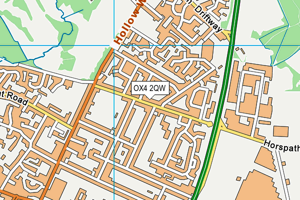 OX4 2QW map - OS VectorMap District (Ordnance Survey) OX4 2QW map - OS VectorMap District (Ordnance Survey)