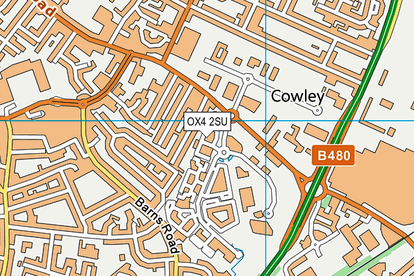 OX4 2SU map - OS VectorMap District (Ordnance Survey) OX4 2SU map - OS VectorMap District (Ordnance Survey)