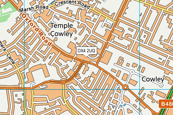 OX4 2UQ map - OS VectorMap District (Ordnance Survey) OX4 2UQ map - OS VectorMap District (Ordnance Survey)