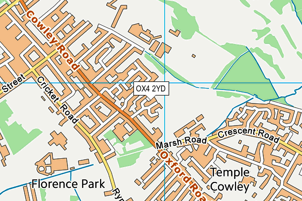 OX4 2YD map - OS VectorMap District (Ordnance Survey) OX4 2YD map - OS VectorMap District (Ordnance Survey)