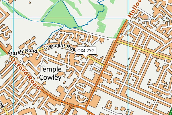 OX4 2YG map - OS VectorMap District (Ordnance Survey) OX4 2YG map - OS VectorMap District (Ordnance Survey)