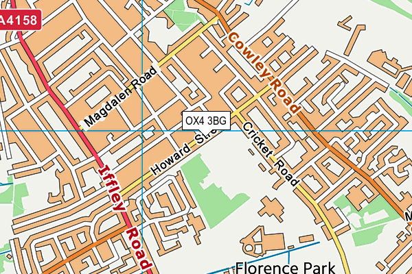 OX4 3BG map - OS VectorMap District (Ordnance Survey) OX4 3BG map - OS VectorMap District (Ordnance Survey)