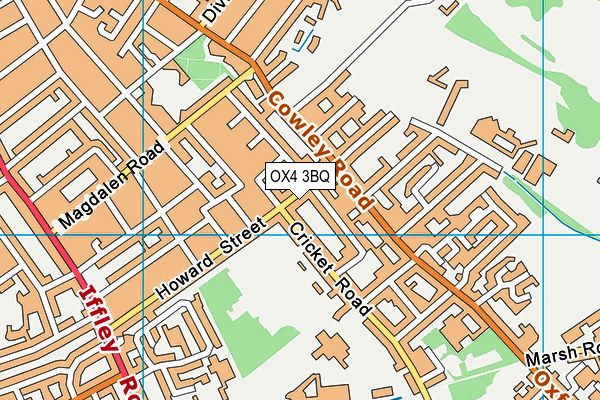 OX4 3BQ map - OS VectorMap District (Ordnance Survey) OX4 3BQ map - OS VectorMap District (Ordnance Survey)